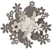 Orologio da parete con fiori daisy fango e avorio in ferro 40cmdidi...