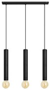 Lampadario a sospensione con filo TUBA 3xE27/15W/230V nero