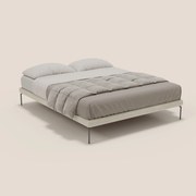 Ring sommier sfoderabile con piedi alti 24 cm in tessuto impermeabile T14 panna