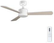 Ventilatore da soffitto ESPE noce chiaro, Ø 122 cm, CCT, dimmerabile, ARTE CONFORT IP20