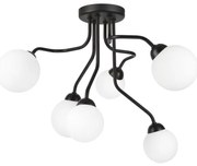 Lampadario a plafone HOLLY 6xG9/5W/230V nero