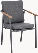 Set di 4 sedie da giardino con cuscino Leonida