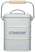 Contenitore grigio per rifiuti compostabili 3 l Living Nostalgia - Kitchen Craft