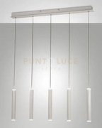 Prado lampadario a sospensione bianco l.90x8cm 5 luci rettangolare ...