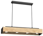 Lampadario a sospensione con filo MAISON 4xGU10/8W/230V marrone/quercia