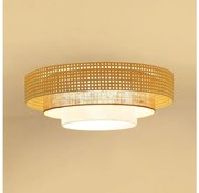 Brilagi - Plafoniera LED CEDAR LUNETA LED/26W/230V rattan/marrone/crema