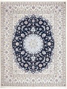 Nain Tappeto persiano 270x210 Blu (Iran) Annodato A Mano