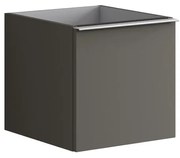 Struttura semi colonna da bagno Pixel 1 cassetto laccato opaco grigio carbone L 40 x H 40 x P 45.5 cm