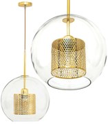 Lampada pensile di vetro oro loft APP556-1CP 30cm