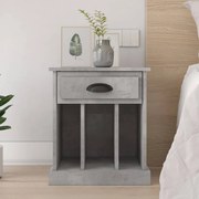 Comodino grigio cemento 43x36x50 cm