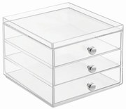 Organizer trasparente con 3 cassetti Wers, altezza 13 cm - iDesign