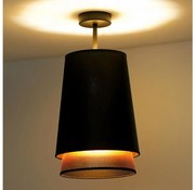 Duolla - Lampadario a plafone BELL SHINY 1xE27/15W/230V diametro 25 cm nero/rame
