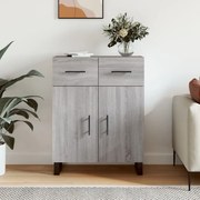 Credenza grigio sonoma 69,5x34x90 cm in legno multistrato