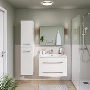 Colonna per mobile bagno Perla SENSEA 2 ante P 36.5 x L 35 x H 160 cm bianco laccato truciolare