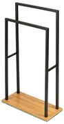 WENKO 24752100 - Porta asciugamani BAMBUSA 46x80 cm nero/marrone