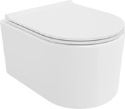 Mexen Sofia WC sospeso Rimless Tornado con sedile slim a chiusura rallentata in duroplast, bianco lucido - 30540500T