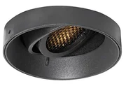 Set di 6 faretti da incasso moderni neri GU10 rotondi senza bordi - Oneon Honey