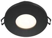 Faretto Da Incasso Moderno Stark Tondo Alluminio Nero 1 Luce