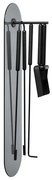 Blomus - Ashi Set di utensili per caminetto Muro Mounted 5 pcs. Black Blomus