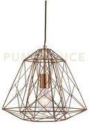 Ciondolo geometrico - metallo rame lucido