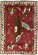 Gabbeh Tappeto persiano 150x210 Rosso (Iran) Annodato A Mano