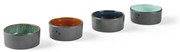 Ciotoline in set da portata nere in ceramica 4 pz Gastro Black/Mix – Bitz