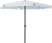 Ombrellone Rotondo da Giardino Ø 3 m Palo Ø48 mm Struttura in Acciaio Esterno Bianco...