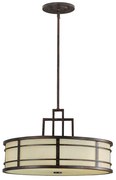 Lampadario Contemporaneo Fusion Acciaio Bronzo 3 Luci E27