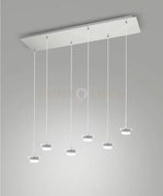 3804-46-102 montatura bianca completa rettangolare 6 luci cct 2700k...