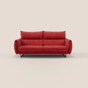 Monamour Divano dal design moderno con opzione relax elettrico in microfibra smacchiabile impermeabile T11 rosso
