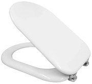 Copriwater Cesame Sintesi dedicato in legno rivestito bianco con cerniere