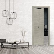 Porta pieghevole a libro asimmetrica Callisto cenere L 60 x H 210 cm sinistra