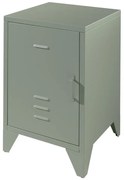 Comodino in metallo verde Bronxx - Vipack