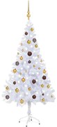 Albero di Natale Preilluminato con Palline e Rami Decorativi, Albero di Natale Preilluminato con Palline 150 cm 380 Rami II