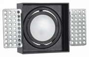 Portafaretto da Incasso GU10 Quadrato Orientabile 80x80mm - Nero Colore del corpo Nero