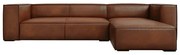 Divano angolare in pelle marrone cognac (angolo destro) Madame - Windsor &amp; Co Sofas