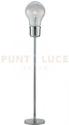 Piantana lampadina cromo 1 luce attacco e27 30x165cm