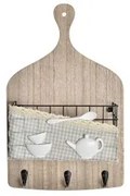 Appendiabiti da parete DKD Home Decor Legno Metallo 23 x 9 x 36 cm