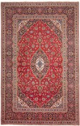 Kashan Tappeto 200x320 Rosso (Iran) Annodato A Mano