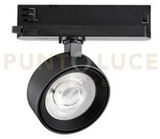 Pov 3-phase led cob cree round proiettore 22 w 36° 2000 lm 3000 k nero