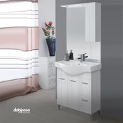 Mobile Bagno "Stella" con Due Ante e Due Cassetti Colore Grigio