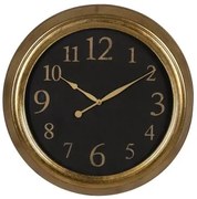 Orologio da Parete Nero Dorato PVC Cristallo Ferro Legno MDF 47 x 5,5 x 47 cm