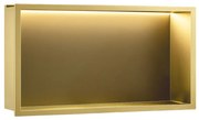 MENSOLA BAGNO LED 30x60 brush gold