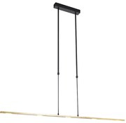 Lampada a sospensione nera con oro incl. LED dimmerabile - Bold