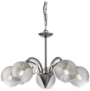 Redo 02-973 - Lampadario a sospensione con catena ASPERA 5xE14/28W/230V nero