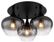 Globo 15548-3D - Lampadario a plafone MAXY 3xE27/40W/230V nero