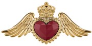 BONGELLI PREZIOSI cuore ex voto con ali cm 20 x 10 rosso e oro