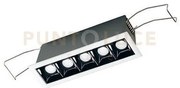 Gfa1120c- faretto da incasso 5 luci led 3000k 800lm 10w antiabbagli...