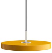 UMAGE - Asteria Mini Lampada a Sospensione Giallo Zafferano/Top Acciaio UMAGE