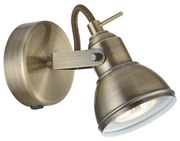 Searchlight - Faretto da parete FOCUS 1xGU10/50W/230V ottone